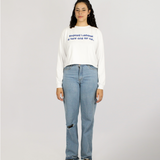 "NEW ERA" WHITE LONG SLEEVE CROPPED