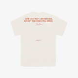 "NO LIMITATIONS" OFF-WHITE OVERSIZED TEE