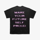 "FUTURE SELF" BLACK OVERSIZED TEE