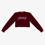 "DBTH" WINE LONG SLEEVE CROPPED