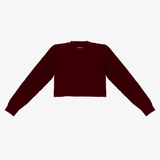 "DBTH" WINE LONG SLEEVE CROPPED